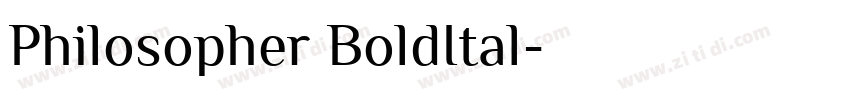 Philosopher BoldItal字体转换